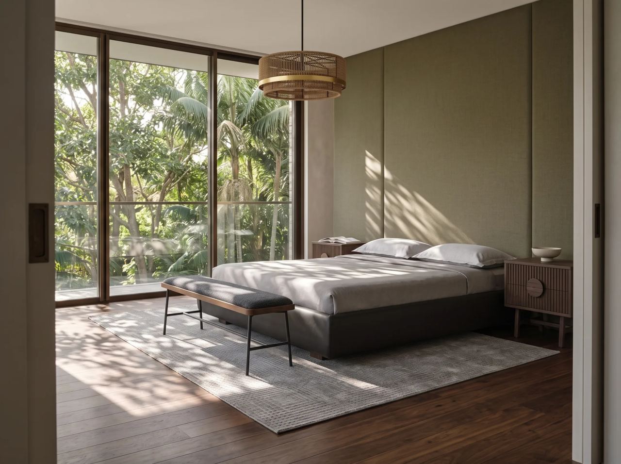 Ivo Leather - Bed Frame, in a room