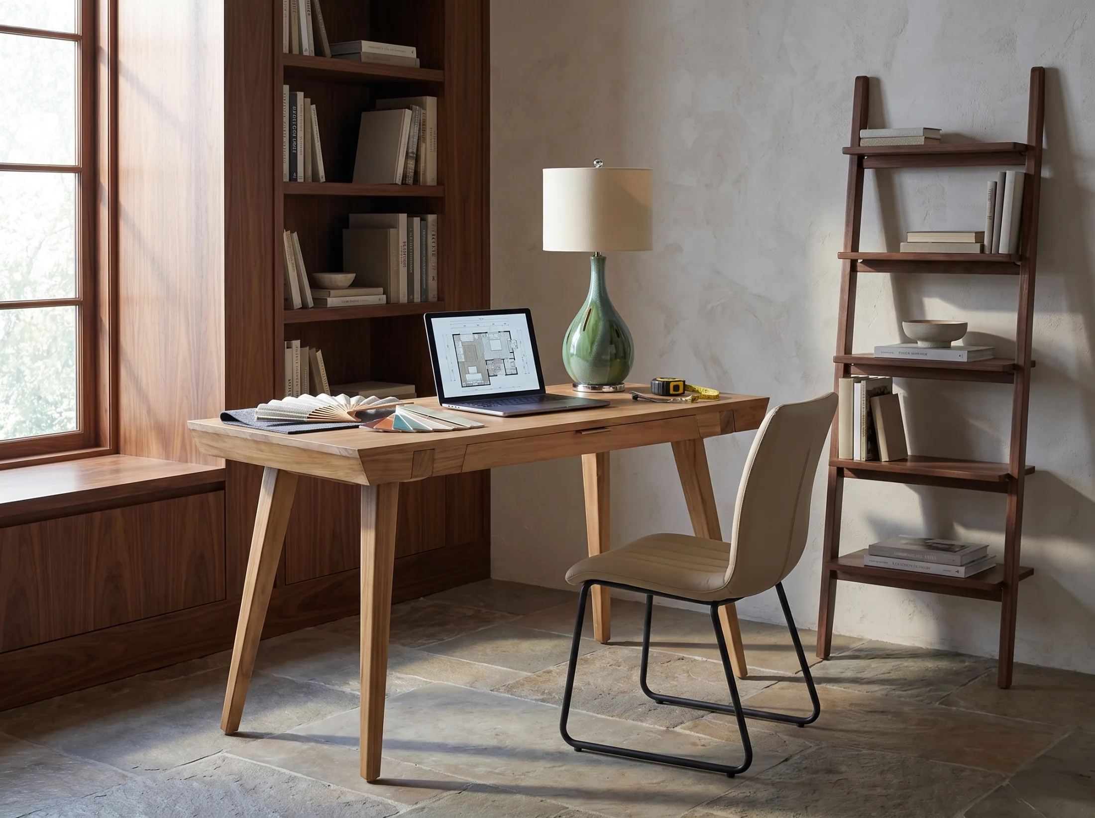 The work: a room being resolved at the desk