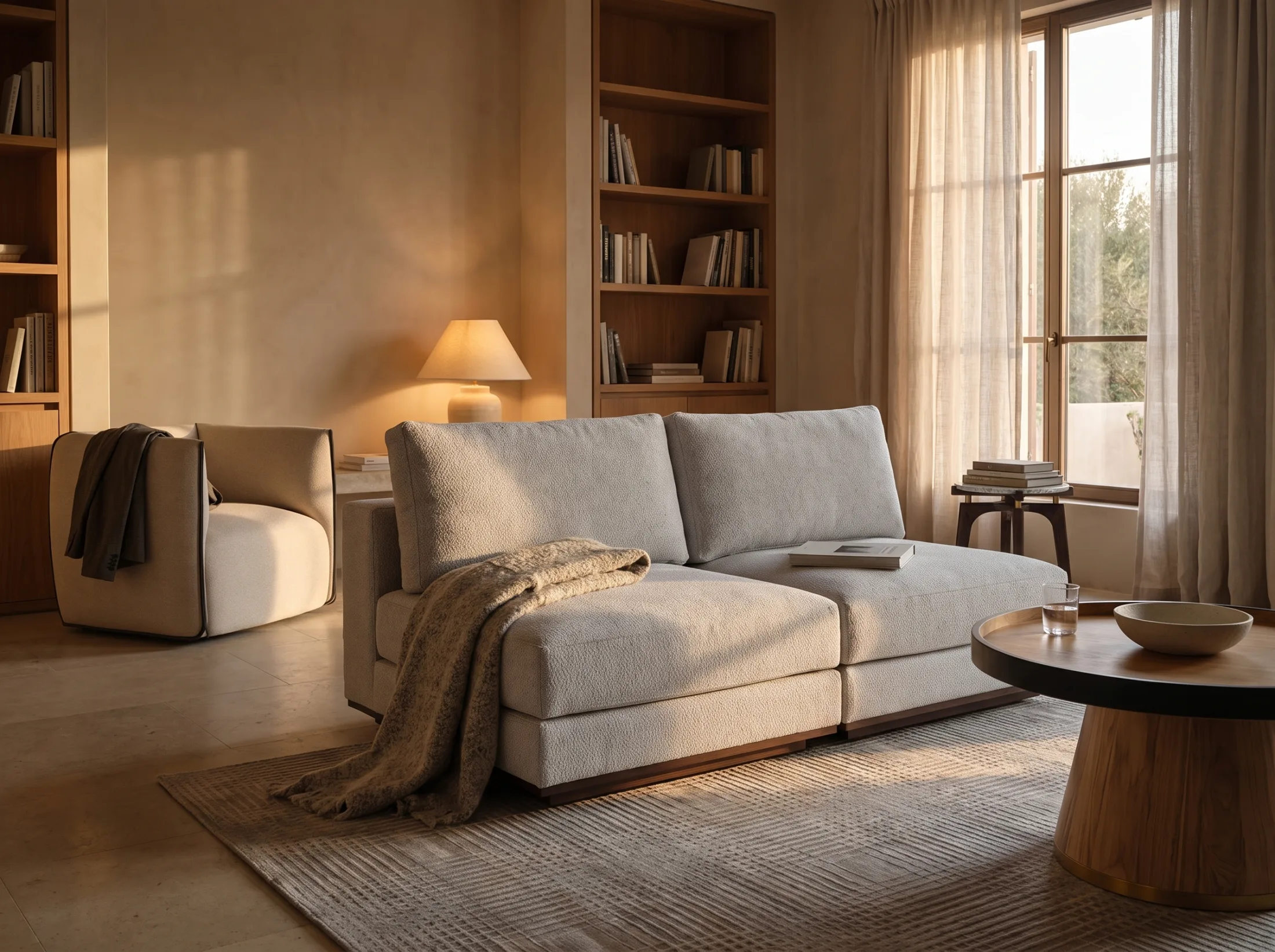 Living Fabric on real furniture in a room