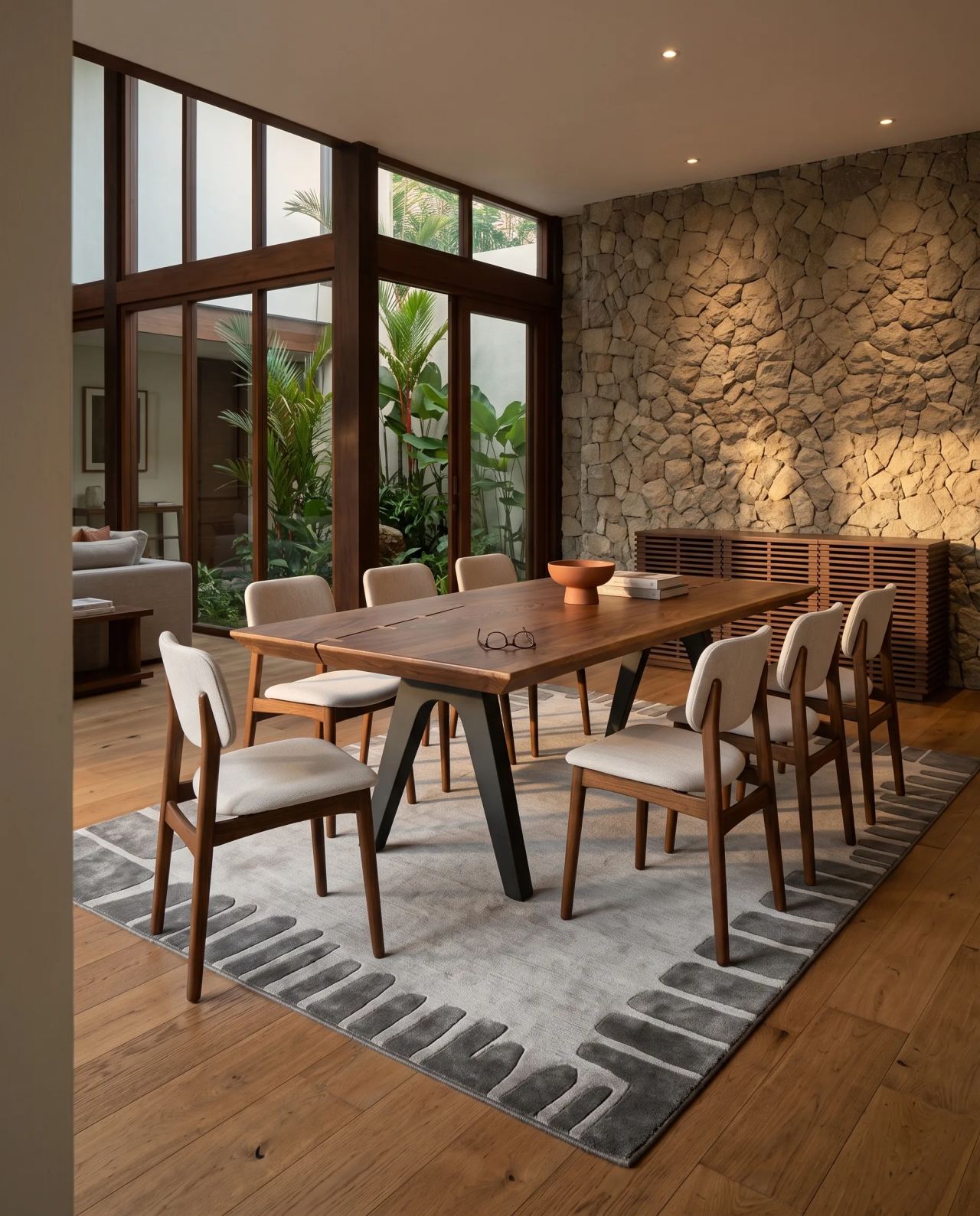 Tera Recta Dining Table 320, in a room