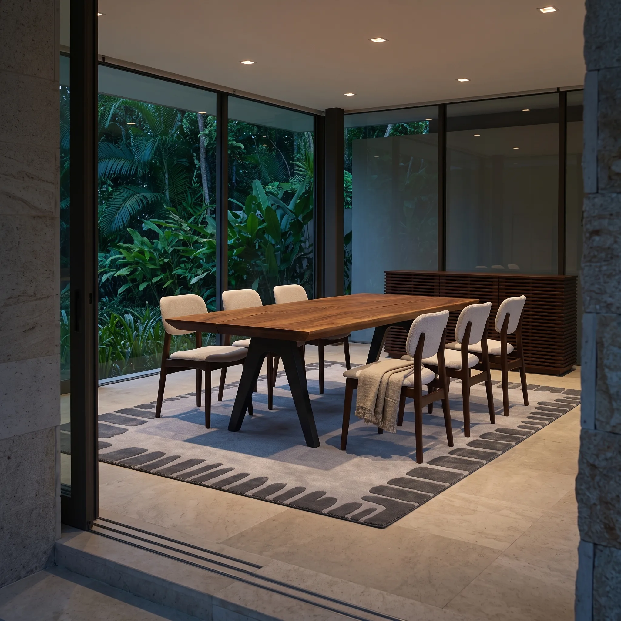 Indoor Suar Wood in a room
