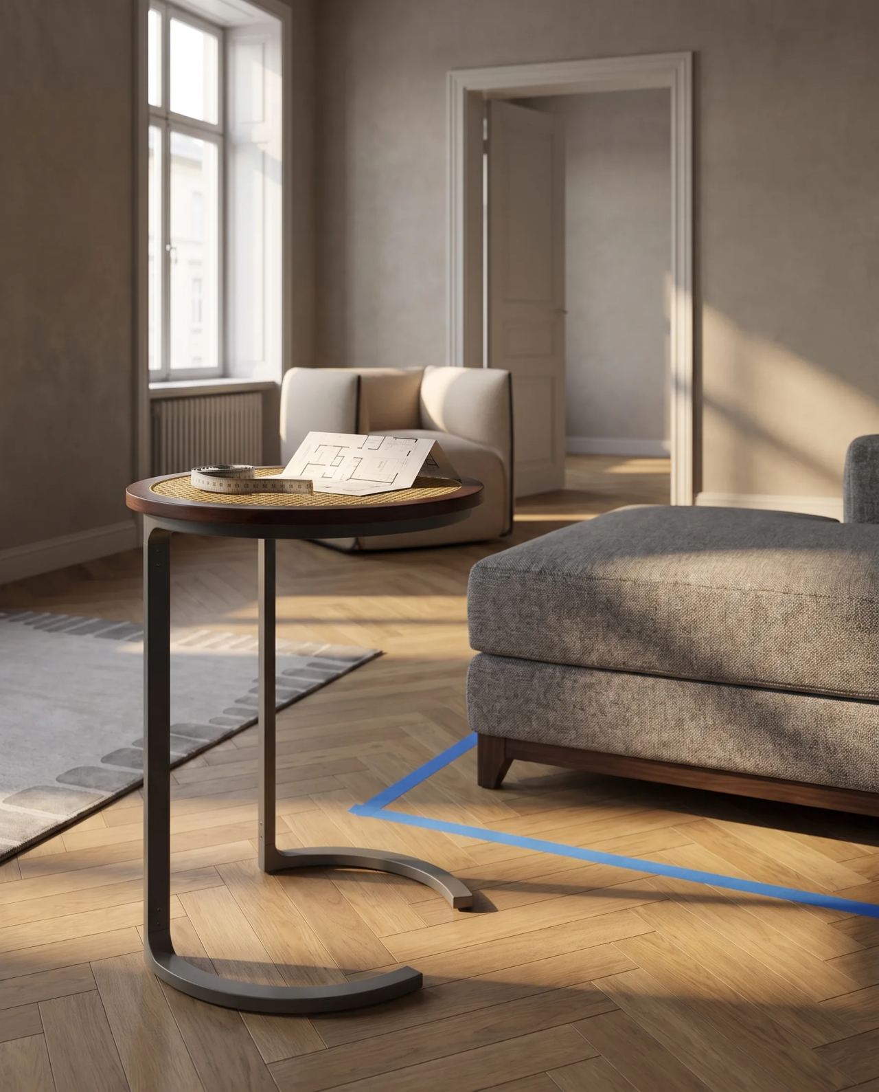 Twin Accent Table Small, in a room