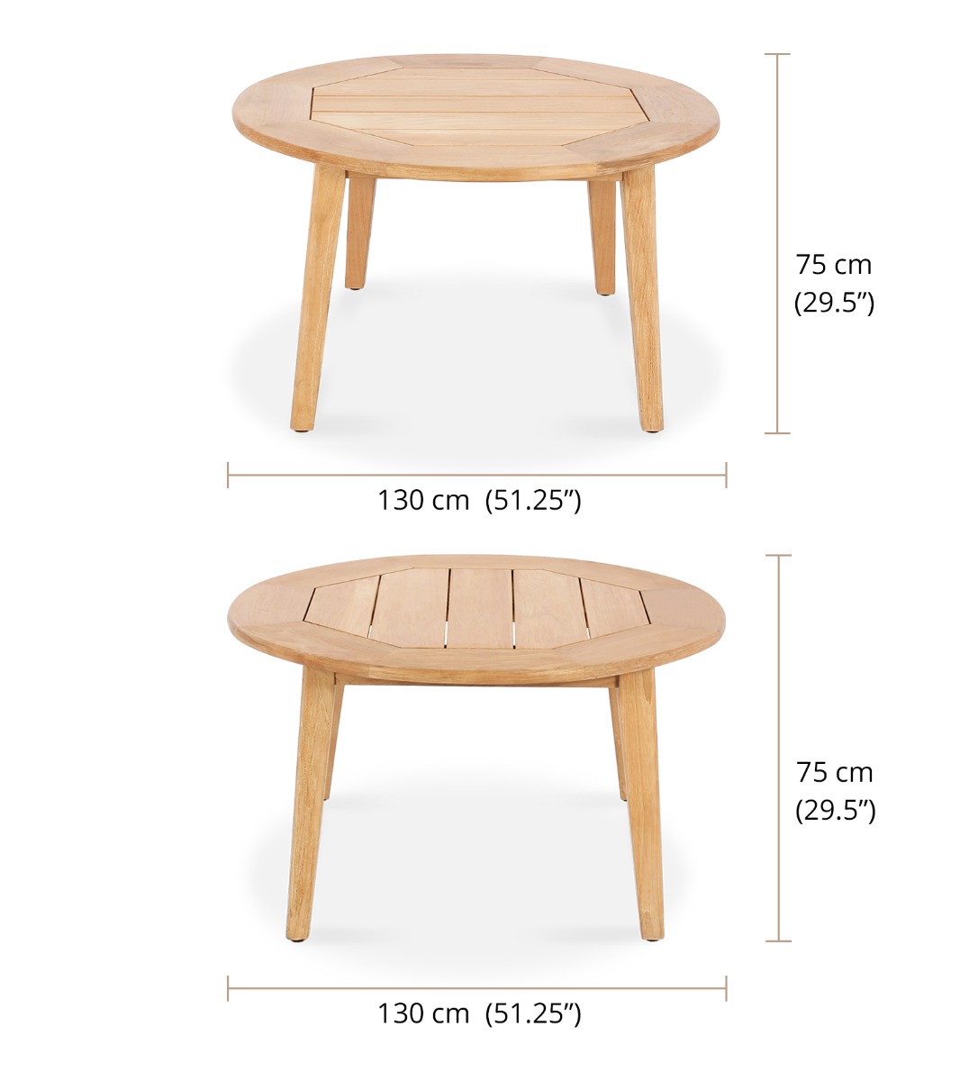 Piedra Round Dining Table, Round Dining Table Size